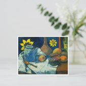 Stillleben mit Teekanne und Obst, Paul Gauguin Postkarte (Stehend Vorderseite)
