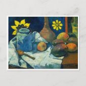Stillleben mit Teekanne und Obst, Paul Gauguin Postkarte (Vorderseite)