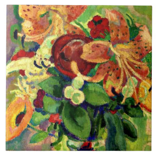 Stillleben mit Tiger Lilies; Leo Gestel Fliese