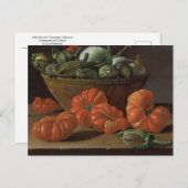 Stillleben mit Tomaten von Luis Melendez Postkarte (Vorne/Hinten)