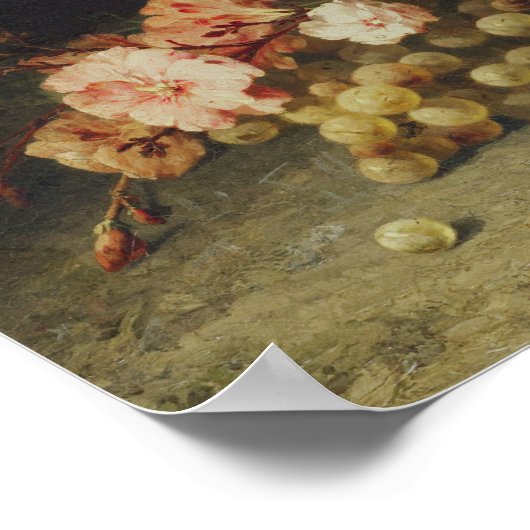 Stillleben mit Trauben Poster (Ecke)