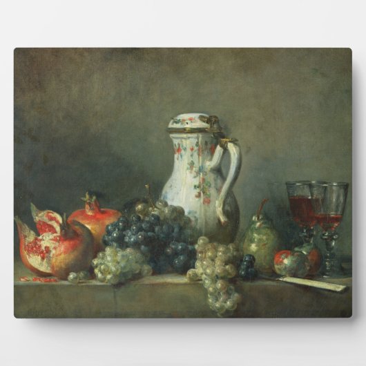 Stillleben mit Trauben und Granatäpfeln, 1763 (Öl Fotoplatte (Vorderseite)