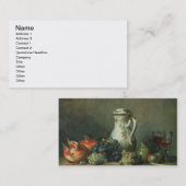 Stillleben mit Trauben und Granatäpfeln, 1763 (Öl Visitenkarte (Vorne/Hinten)