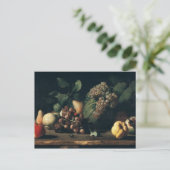 Stillleben mit Trauben und Granatäpfeln Postkarte (Stehend Vorderseite)