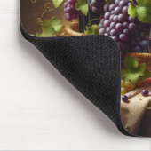 Stillleben mit Trauben und Wein Mousepad (Ecke)