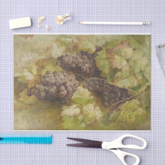 Stillleben mit Trauben von Giovanni Segantini Seidenpapier (Handwerk)