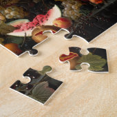 Stillleben mit Traubenöl auf Leinwand Puzzle (Seite)