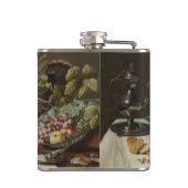 „Stillleben mit Truthahn-Pie“ individuelle Flasche Flachmann (Rückseite)
