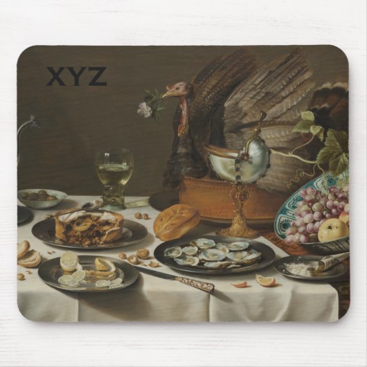 „Stillleben mit Truthahn-Pie“ individuelles Mousep Mousepad (Vorne)
