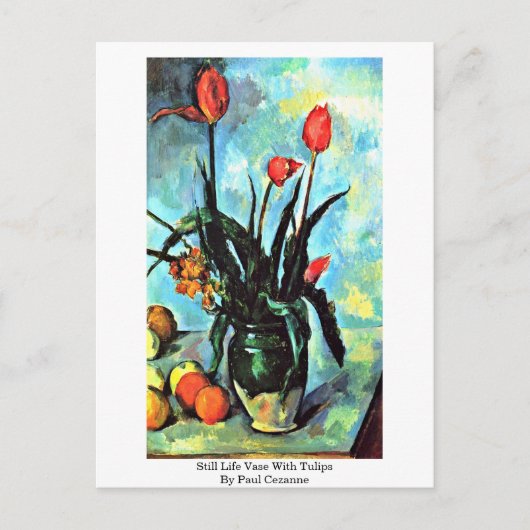 Stillleben mit Tulips von Paul Cezanne Postkarte (Vorderseite)