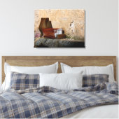 Stillleben mit Vase Olla und Basket Leinwanddruck (Insitu (Schlafzimmer))