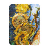 Stillleben mit vier Sonnenblumen Van Gogh Vincent Magnet (Vertikal)