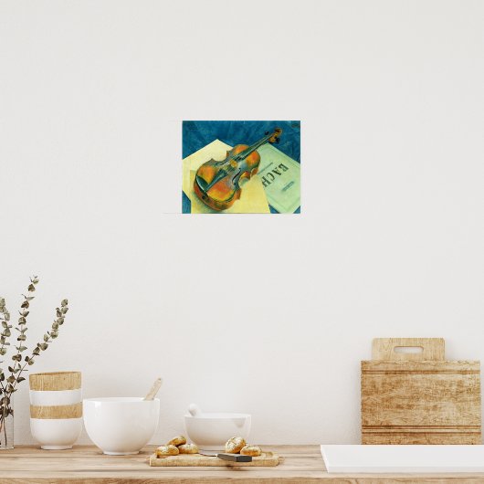 Stillleben mit Violine, 1921 Poster (Küche)