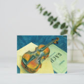 Stillleben mit Violine, 1921 Postkarte (Stehend Vorderseite)