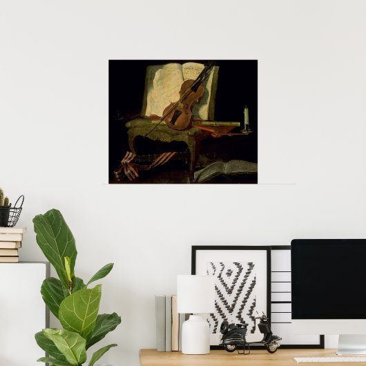 Stillleben mit Violine Poster (Heimbüro)