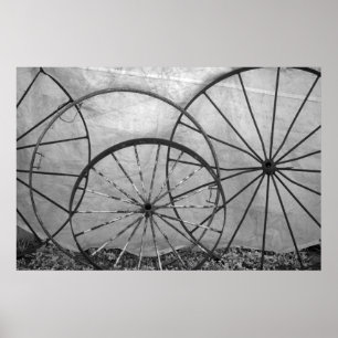 Stillleben mit Wagenrad Poster