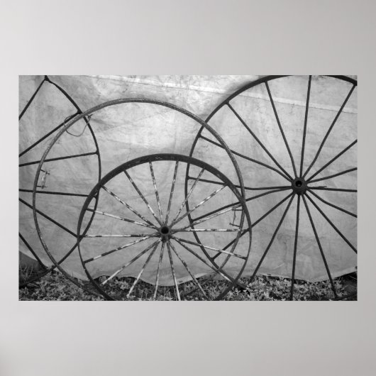 Stillleben mit Wagenrad Poster (Vorne)