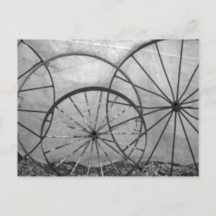 Stillleben mit Wagenrad Postkarte