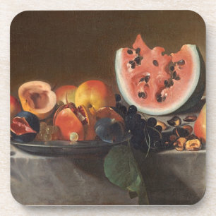 Stillleben mit Wassermelonen und Carafe Getränkeuntersetzer