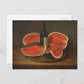 Stillleben mit Wassermelonen (von Constantin Stahi Postkarte (Vorne/Hinten)