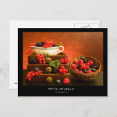 Stillleben mit weichem Obst Postkarte (Vorne/Hinten)