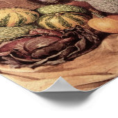 Stillleben mit Weihnachtsessen Poster (Ecke)