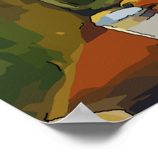 Stillleben mit Wein Poster (Ecke)