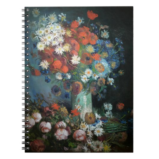 Stillleben mit Wiese-Blume | Vincent van Gogh Notizblock (Vorderseite)