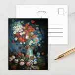 Stillleben mit Wiese-Blume | Vincent van Gogh Postkarte<br><div class="desc">Still Life mit Wiese Blume und Rose (1886) von dem niederländischen Post-Impressionisten Vincent Van Gogh. Die originelle Kunstmalerei ist ein Öl auf der Leinwand,  das ein Stillleben einer reichhaltigen Mischung von Blume in einer Vase darstellt. Verwenden Sie die Entwurfstools,  um einen benutzerdefinierten Text hinzuzufügen oder das Bild zu personalisieren.</div>
