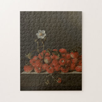 Stillleben mit wilden Erdbeeren - Kunst Puzzle