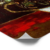 Stillleben mit Zinnias Van Gogh Fine Art Poster (Ecke)