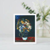 Stillleben mit Zinnias Van Gogh Fine Art Postkarte (Stehend Vorderseite)