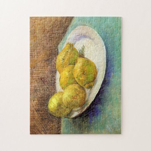 Stillleben mit Zitronen auf einer Platte Puzzle (Vertikal)