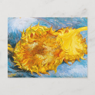 Stillleben mit zwei Sonnenblumen von Vincent Van G Postkarte