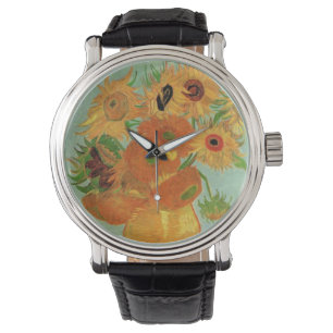 Stillleben mit zwölf Sonnenblumen von Vincent van Armbanduhr