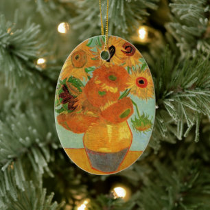 Stillleben mit zwölf Sonnenblumen von Vincent van  Keramik Ornament