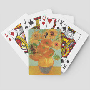 Stillleben mit zwölf Sonnenblumen von Vincent van Spielkarten