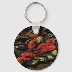 Stillleben Muscheln und Garnelen von Vincent van Schlüsselanhänger