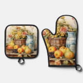 Stillleben Ofenhandschuh & Topflappen-Set (Vorderseite)