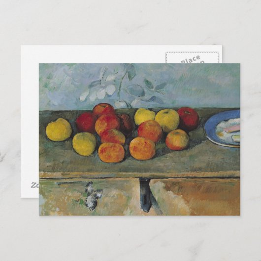 Stillleben Pauls Cezanne | der Äpfel und der Postkarte (Vorne/Hinten)