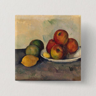 Stillleben Pauls Cezanne   mit Äpfeln, c.1890 Button