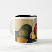 Stillleben Pauls Cezanne | mit Äpfeln, c.1890 Zweifarbige Tasse (Vorderseite Links)
