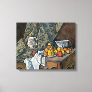 Stillleben Pauls Cezanne   mit Äpfeln und Leinwanddruck