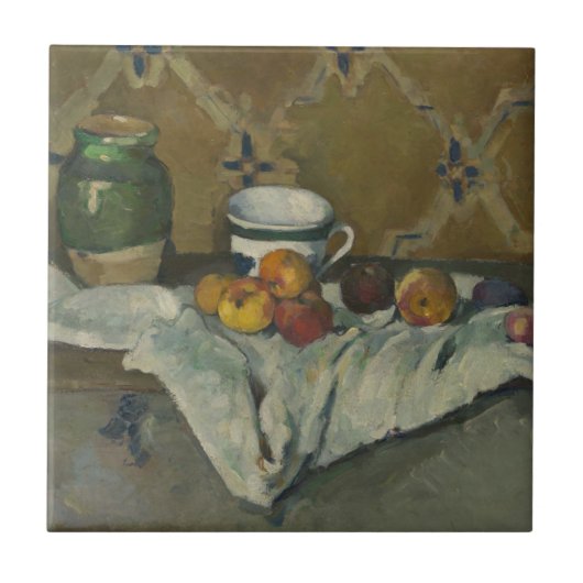 Stillleben Pauls Cezanne | mit Glas, Schale und Fliese (Vorderseite)