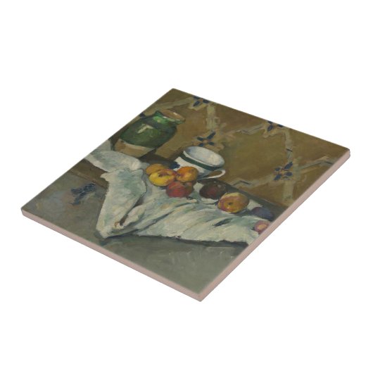 Stillleben Pauls Cezanne | mit Glas, Schale und Fliese (Seite)