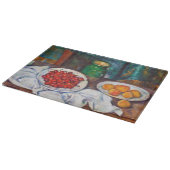 Stillleben Pauls Cezanne mit Kirschen und Schneidebrett (Ecke)