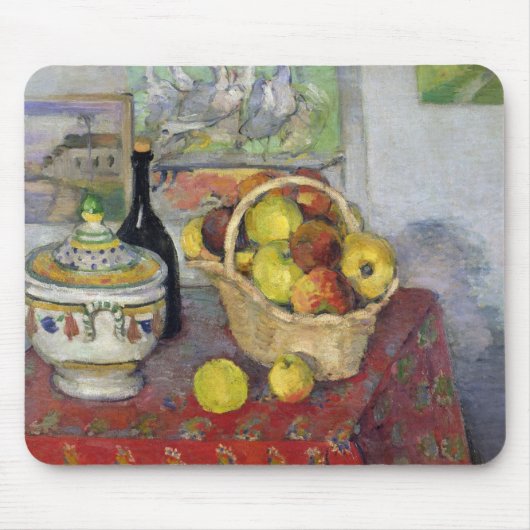 Stillleben Pauls Cezanne | mit Tureen, c.1877 Mousepad (Vorne)