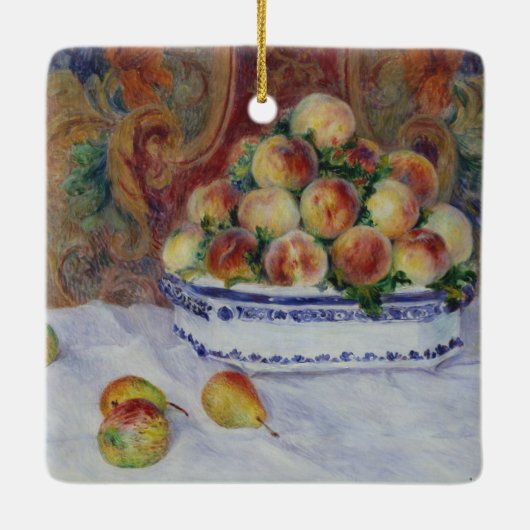 Stillleben Pierres Auguste Renoir | mit Pfirsichen Keramikornament (Rückseite)