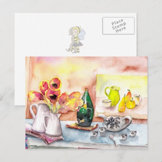 Stillleben Postkarte (Vorne/Hinten)