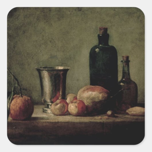 Stillleben Quadratischer Aufkleber (Vorderseite)